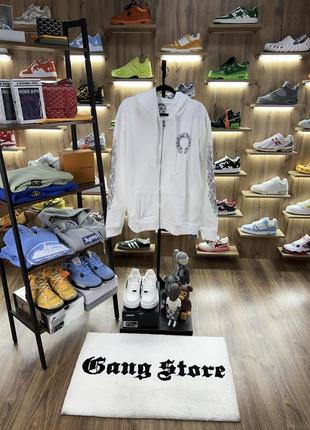 Худи chrome hearts horse shoe logo white