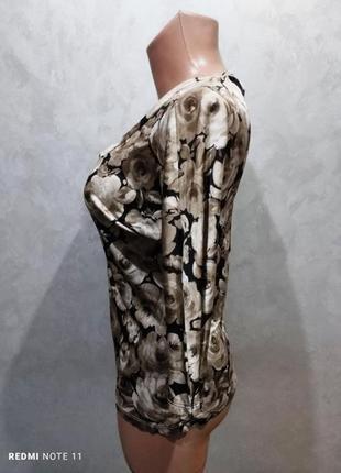 Ніжна візкозна кофточка в красивий квітковий принт модного бренду з італії maxmara4 фото