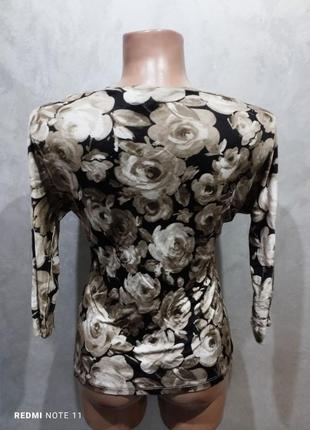 Нежная тележка кофточка в красивый цветочный принт модного бренда из имталии maxmara5 фото