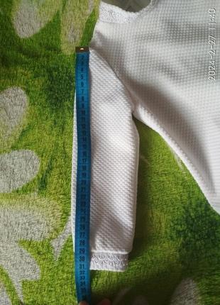Белоснежная кофточка блузочка на девочку 1-2 года.5 фото