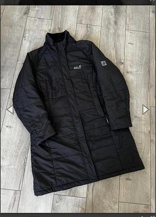 Куртка jack wolfskin удлиненная черная фирменная
