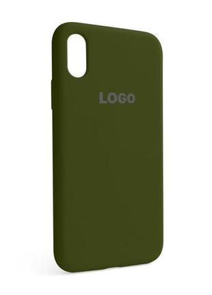Чохол full silicone case для apple iphone x, xs forest green (63)