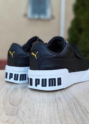 Женские кроссовки puma cali черные на белой скидке sale &lt;unk&gt; smb6 фото