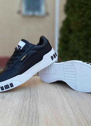 Женские кроссовки puma cali черные на белой скидке sale &lt;unk&gt; smb2 фото