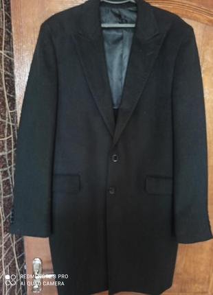 Nazareno gabrielli cтильное классическое кашемировое пальто р. 50-52, пог 56 см***