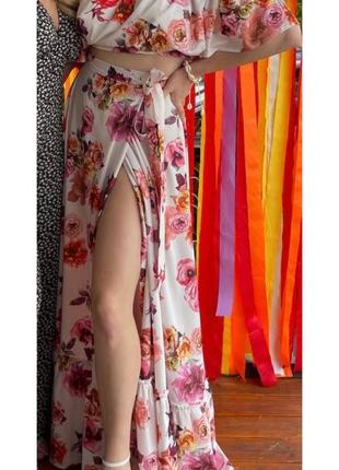 Спідниця та топ у квітковий принт