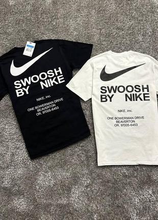 Футболка swoosh by nike/ біла футболка/ чорна футболка/оригінальна нова найк футболка/ базова футболка/спортивна футболка
