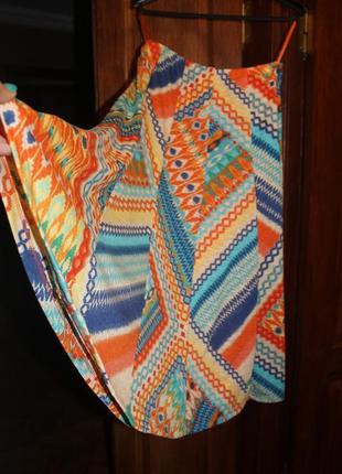 Спідниця кольорова міді різнобарвна per una з підкладкою