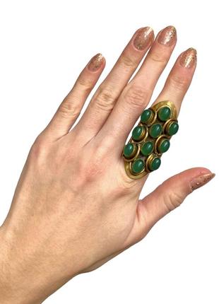 Винтажный перстень кольцо ручной работы грузинский стиль с халцедонами3 фото