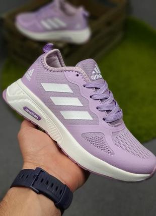 Спортивные женские кроссовки adidas cloudfoom / адидас климакул фиолетовые сиреневые / женская обувь для тренировок, йоги, спорта4 фото