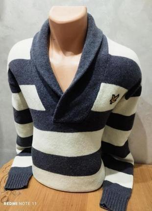 Шикарный шерстяной свитер премиум класса уникального шотландского бренда lyle &amp; scott2 фото