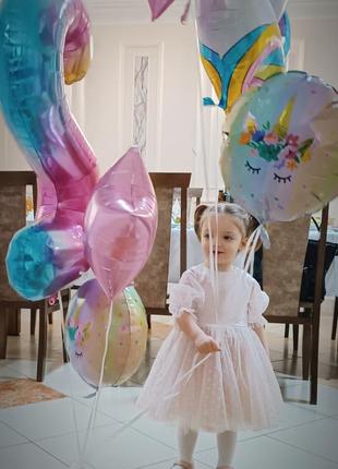 Праздничное, пышное фатиновое платье, 1.5-3 года