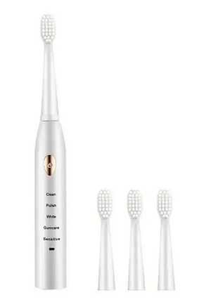 Электрическая зубная щетка sonic toothbrush. белая