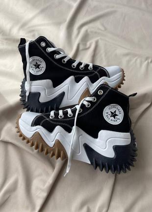 Женские кроссовки converse run star motion hi «black»