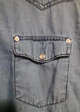 Женская джинсовая рубашка на кнопках, 14 размер.3 фото