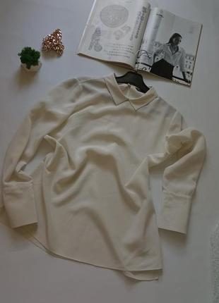 Жіноча біла блузка, рубашка massimo dutti ▫️5 фото