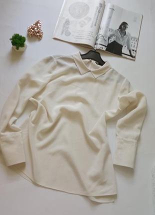 Жіноча біла блузка, рубашка massimo dutti ▫️2 фото