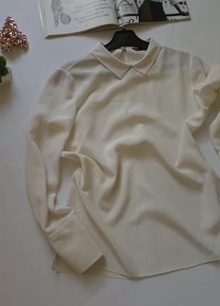 Жіноча біла блузка, рубашка massimo dutti ▫️6 фото