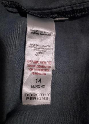 Женская джинсовая рубашка на кнопках, 14 размер.6 фото