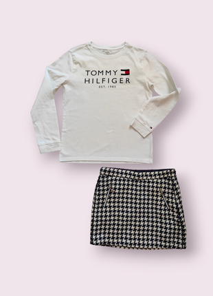 Лонгслив худи реглан для девочки tommy hilfiger