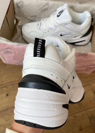Женские кроссовки nike m2k tekno white Mag найк белого с черными цветами5 фото