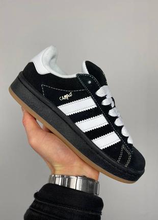 Мужские кроссовки adidas campus x korn black white2 фото