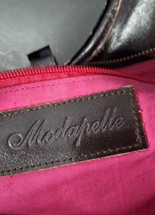 Шикарная винтажная кожаная сумка modarelle.8 фото