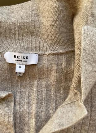 Шерстяной кашемировый кардиган-кофточка corrin cashmere blend cardigan reiss6 фото