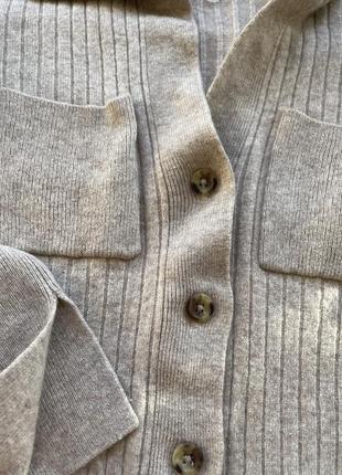 Шерстяной кашемировый кардиган-кофточка corrin cashmere blend cardigan reiss8 фото