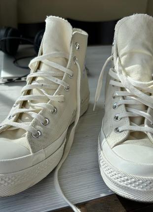 Кеды кремовые унисекс converse x comme des garçon 41,53 фото