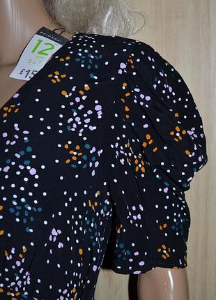 Віскозна міді сукня на гудзиках з поясом primark 12 розмір2 фото