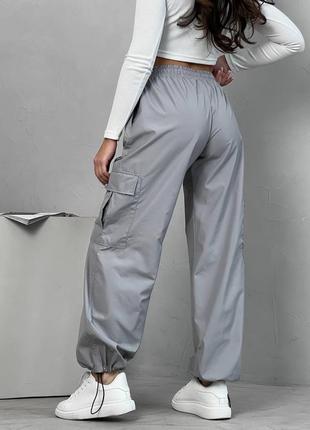 Жіночі штани карго, широкі плащові штани, женские штаны карго, широкие плащевые штаны4 фото