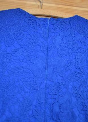 Роскошное платье синий электрик missguided, дорогое кружево,код 003110 фото