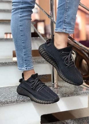 Adidas yeezy 350 черные кроссовки