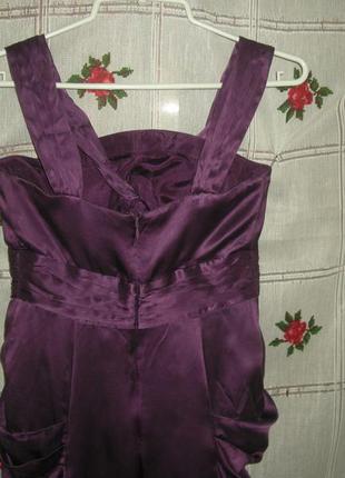 Супер платье фиолетовое"spotlight"р.10,100%шелк2 фото