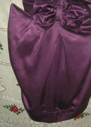 Супер платье фиолетовое"spotlight"р.10,100%шелк4 фото