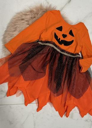 Классное платье на хеллоуин primark, костюм на хелоуин, платье тыква2 фото
