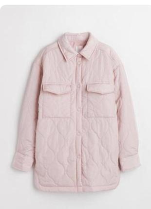 Куртка пудрова стьобана h&m
