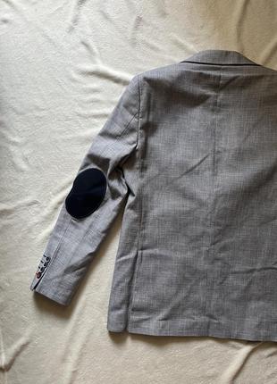 Сірий приталений чоловічий піджак4 фото