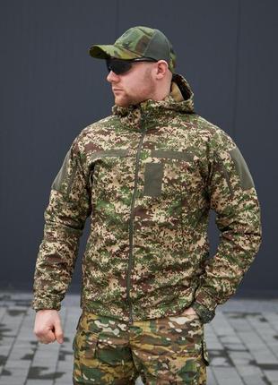 Куртка soft shell хижак military