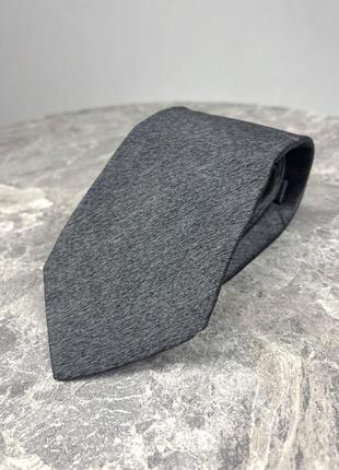 Краватка фірмова hugo boss, 9 см, сіра, шовкова