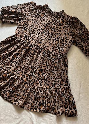 Сукня з леопардовим принтом вільного крою3 фото