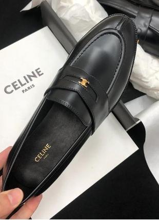 Кожаные лоферы в стиле celine9 фото