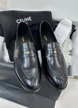 Кожаные лоферы в стиле celine2 фото