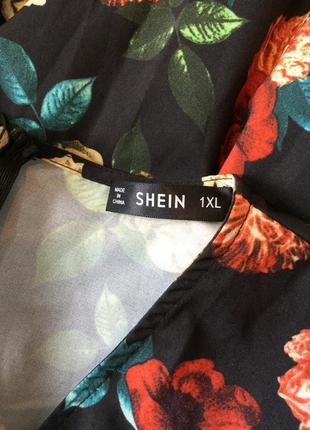 Сукня максі в квіти на запах shein р.187 фото