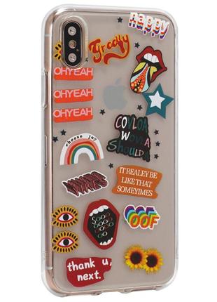 Stickers series tpu case — iphone xs max — design 10