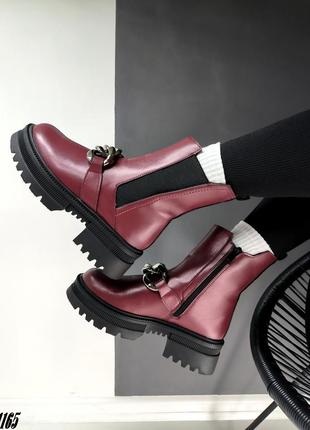 Демісезонні черевики жіночі бордо