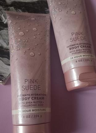 Парфюмированный крем для тела pink suede bath and body works