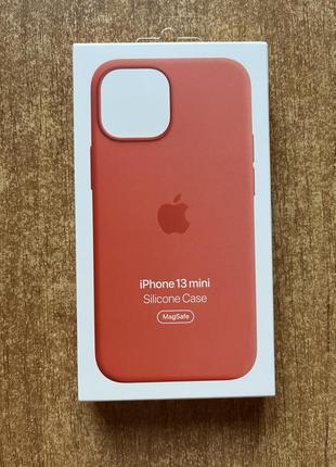Панель apple magsafe silicone case для apple iphone 13 mini nectarine4 фото