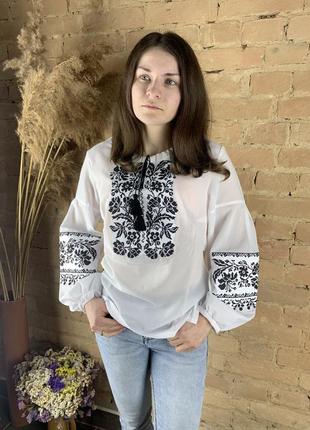 Шифоновая женская вышиванка больших размеров